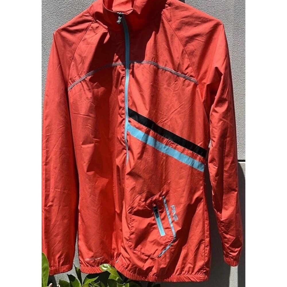 Ping Lightweight Golf Jacket Full Zip Sensorwarm Bright Orange Women's Large